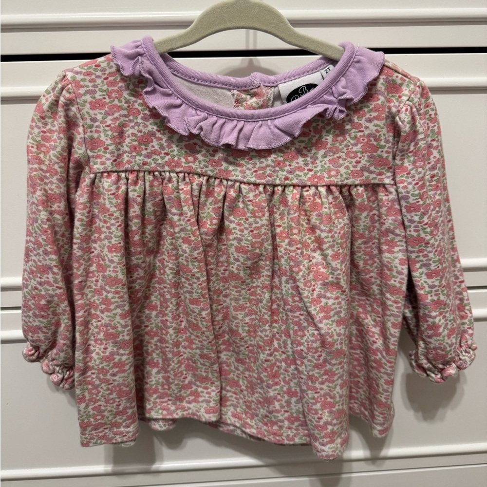 Ruffle long sleeve shirt